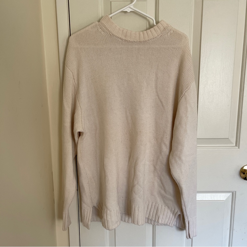 Aritzia Wilfred Cream Knit Sweater